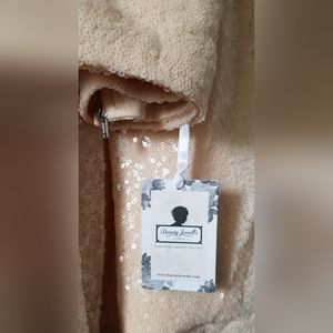 Dazzling Darling Sequin Skirt (Color: Blush, 3X-Large)